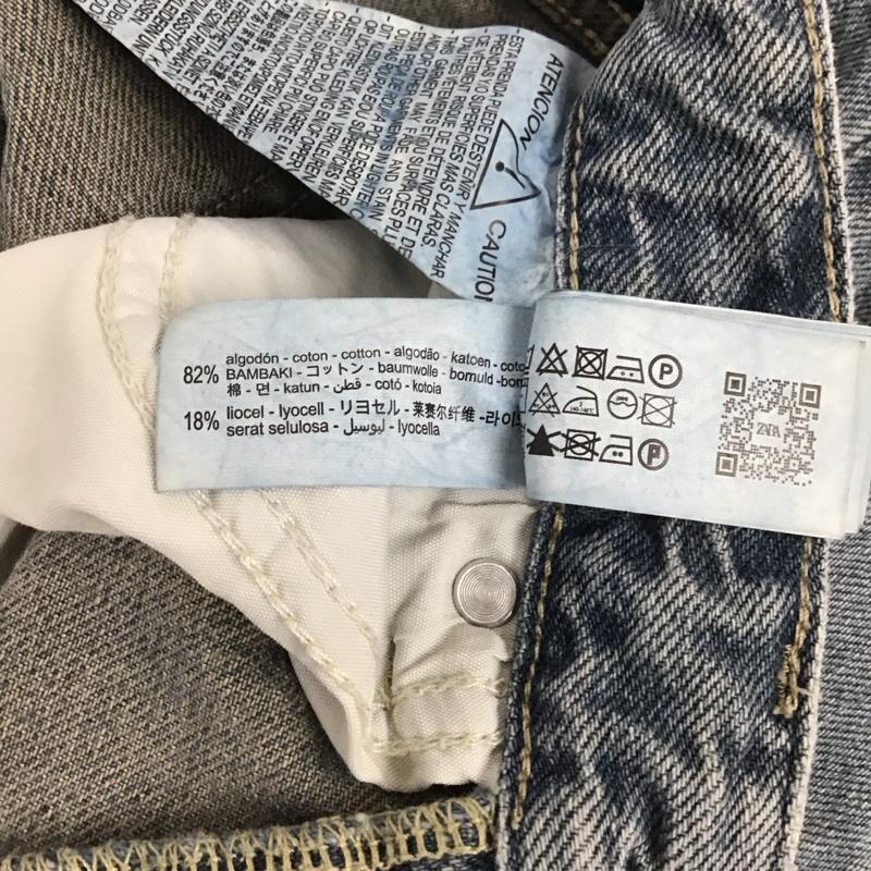 ザラ ZARA パンツ デニム、ジーンズ デニムパンツ ワイドパンツ カジュアルパンツ 38 無地 インディゴ / インディゴ /  レディース USED 古着 中古 10128932