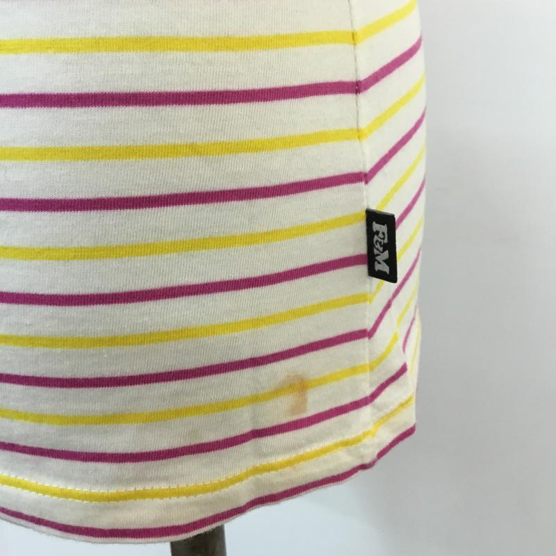 フランクリンマーシャル FRANKLIN&MARSHALL ポロシャツ 半袖 ロゴ ボーダー S ボーダー柄 X ロゴ、文字 黄 / イエロー / X 白 / ホワイト / X 桃 / ピンク / X 紫 / パープル /  レディース USED 古着 中古 10049146