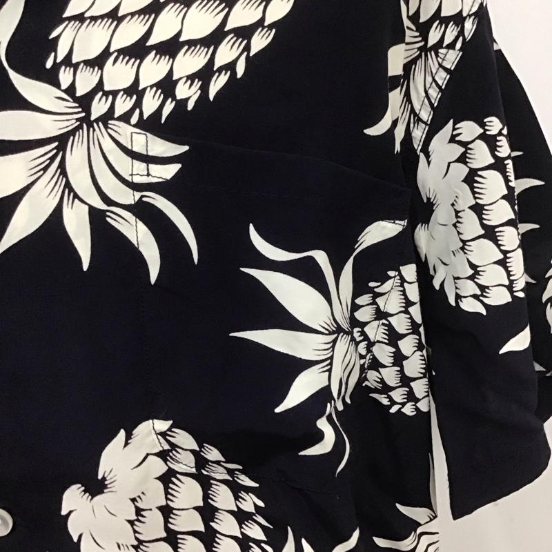 デュークカハナモク DUKE KAHANAMOKU シャツ、ブラウス 半袖 DK36201 DUKE S PINEAPPLE スペシャルエディション アロハシャツ 箱有 L 総柄 紺 / ネイビー / X 白 / ホワイト /  メンズ USED 古着 中古 10107552