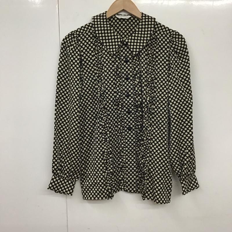 イヴサンローラン Yves Saint Laurent シャツ、ブラウス 長袖 34 ドット 白 / ホワイト / X 黒 / ブラック /  レディース USED 古着 中古 10131122