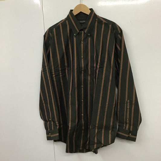 ブルックスブラザーズ BROOKS BROTHERS シャツ、ブラウス 長袖 長袖シャツ ストライプシャツ ボタンダウンシャツ M ストライプ カーキ / カーキ /  メンズ USED 古着 中古 10131166