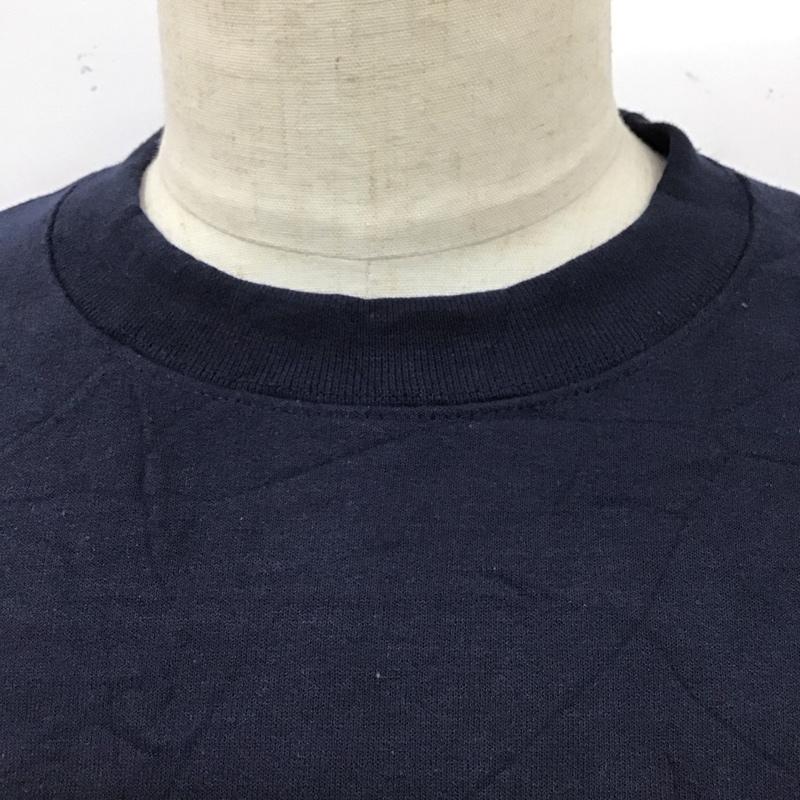 チャンピオン Champion カットソー 長袖 長袖カットソー クルーネックカットソー ロングスリーブカットソー プリントTシャツ XXL ロゴ、文字 紺 / ネイビー /  メンズ USED 古着 中古 10118256