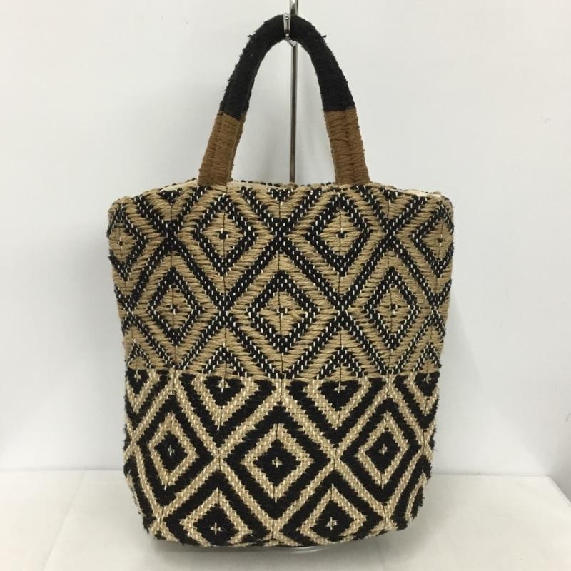 ビージ beej トートバッグ トートバッグ 総柄 黒 / ブラック / X ベージュ / ベージュ /  レディース USED 古着 中古 10142192