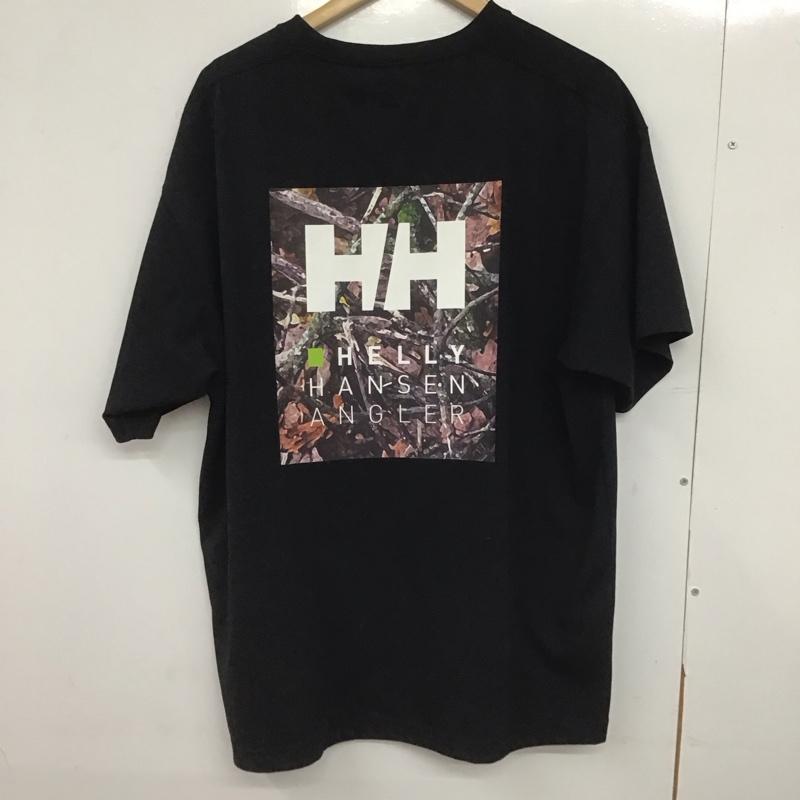 ヘリーハンセン HELLY HANSEN Tシャツ 半袖 半袖カットソー プリントTシャツ クルーネックカットソー L ロゴ、文字 黒 / ブラック /  メンズ USED 古着 中古 10148125