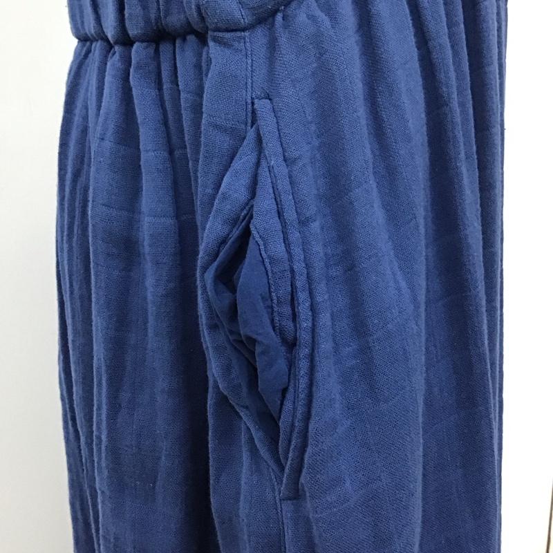 マウジー MOUSSY ワンピース ロングスカート 010CAS30-5950 Wガーゼ フレンチスリーブ FREE 無地 青 / ブルー /  レディース USED 古着 中古 10116479