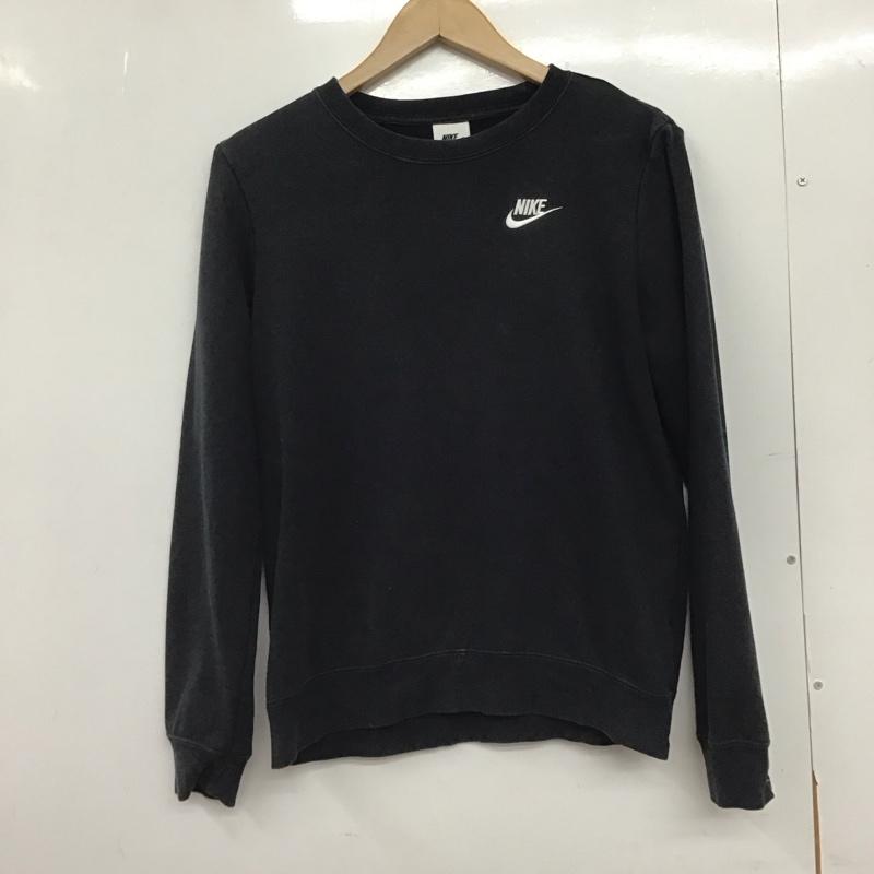 ナイキ NIKE トレーナー 長袖 dq5474-010 クルーネックスウェットシャツ スポーツウェア S ロゴ、文字 黒 / ブラック /  レディース USED 古着 中古 10149588