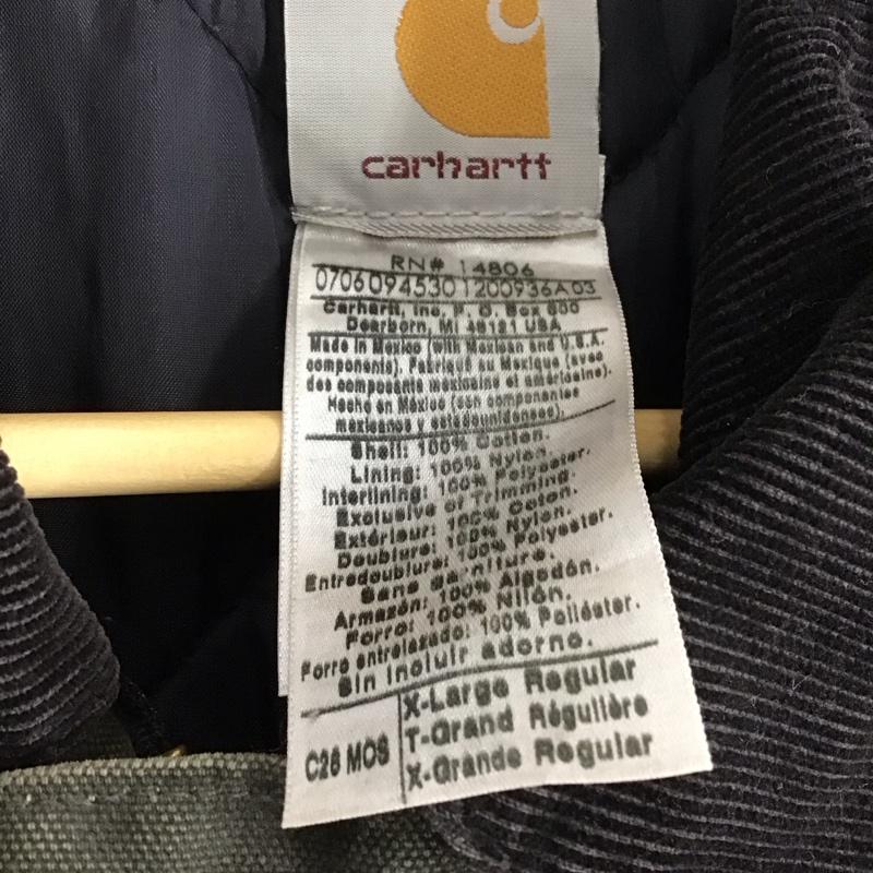 カーハート Carhartt ジャケット、上着 ジャケット、ブレザー ジップアップジャケット アウター カラージャケット XL ロゴ、文字 カーキ / カーキ /  メンズ USED 古着 中古 10133688