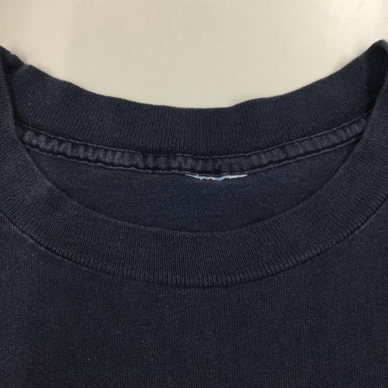 アディダス adidas Tシャツ 半袖 半袖カットソー プリントTシャツ クルーネックカットソー ロゴ、文字 紺 / ネイビー /  メンズ USED 古着 中古 10115769