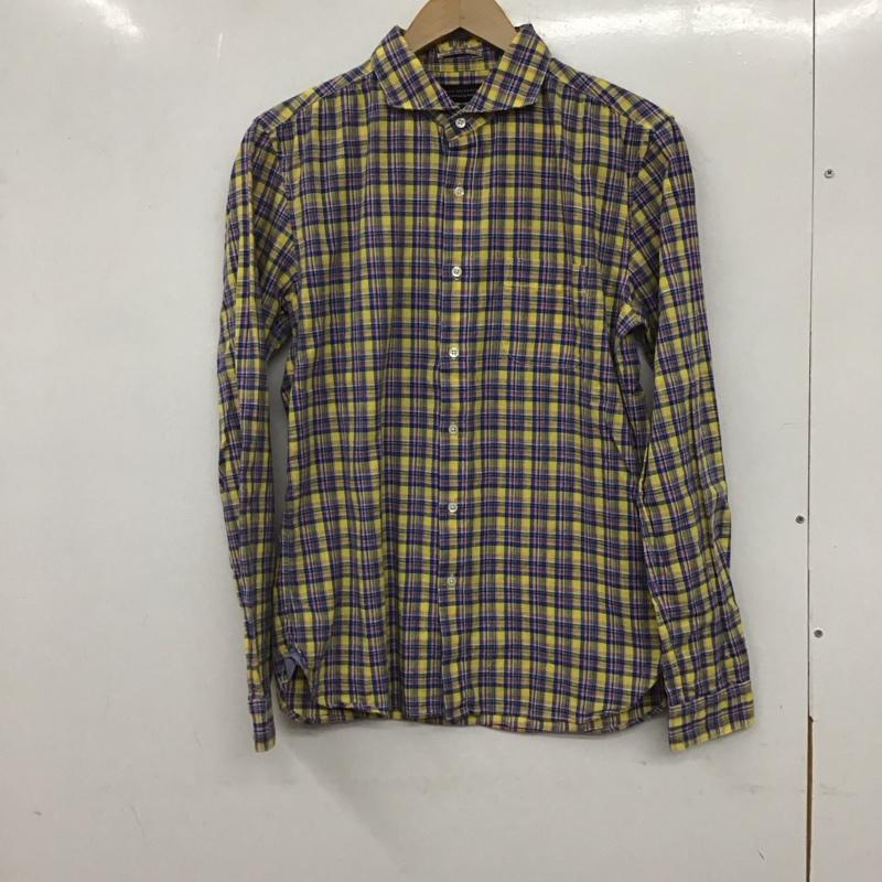ナノユニバース nano・universe シャツ、ブラウス 長袖 NUC41SH0172SK コットンリネン 綿麻 M チェック マルチカラー / マルチカラー /  メンズ USED 古着 中古 10133575