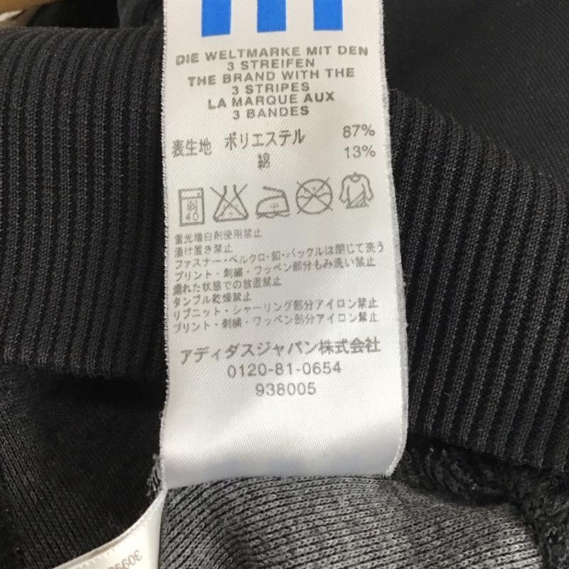 アディダス adidas パーカー 長袖 ジップアップパーカー アウター ジップアップジャケット L ロゴ、文字 白 / ホワイト / X 黒 / ブラック /  メンズ USED 古着 中古 10137188