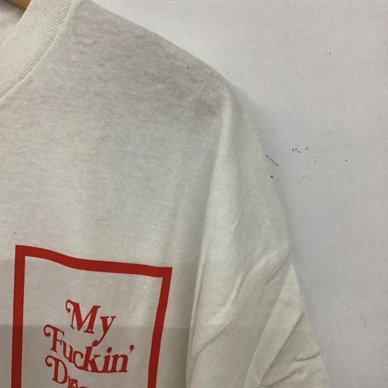 エム M Tシャツ 半袖 XL プリント X ロゴ、文字 白 / ホワイト /  メンズ USED 古着 中古 10138215