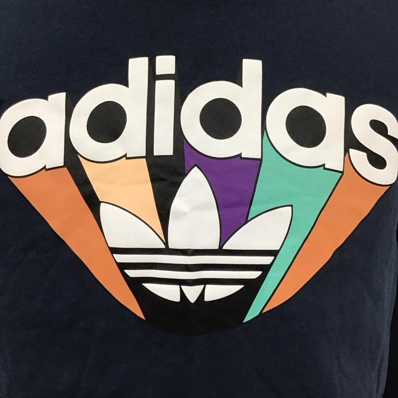 アディダス adidas Tシャツ 長袖 GN3904 クルーネック ロゴ M プリント 紺 / ネイビー /  メンズ USED 古着 中古 10107435