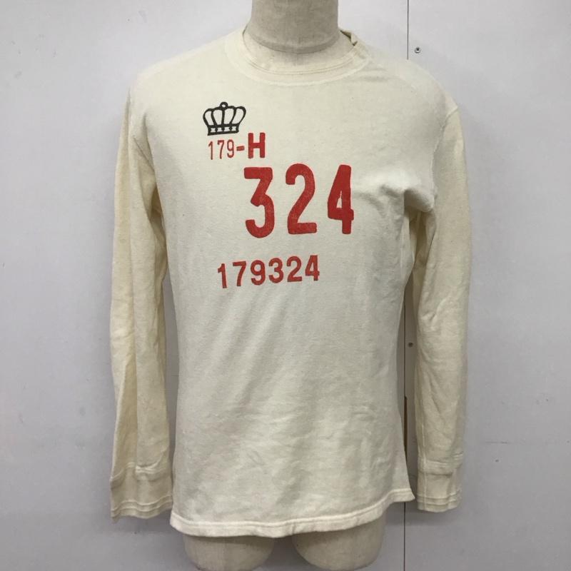 ハリウッドランチマーケット HOLLYWOOD RANCH MARKET カットソー 長袖 長袖カットソー クルーネックカットソー ロングスリーブカットソー プリントTシャツ プリント 白 / ホワイト /  メンズ USED 古着 中古 10124360