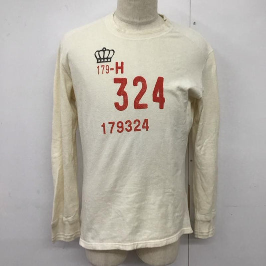 ハリウッドランチマーケット HOLLYWOOD RANCH MARKET カットソー 長袖 長袖カットソー クルーネックカットソー ロングスリーブカットソー プリントTシャツ プリント 白 / ホワイト /  メンズ USED 古着 中古 10124360