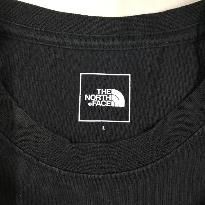 ザノースフェイス THE NORTH FACE Tシャツ 半袖 NT32145 ナショナルフラッグバックロゴTシャツ 半袖カットソー プリントTシャツ L プリント 黒 / ブラック /  メンズ USED 古着 中古 10120254