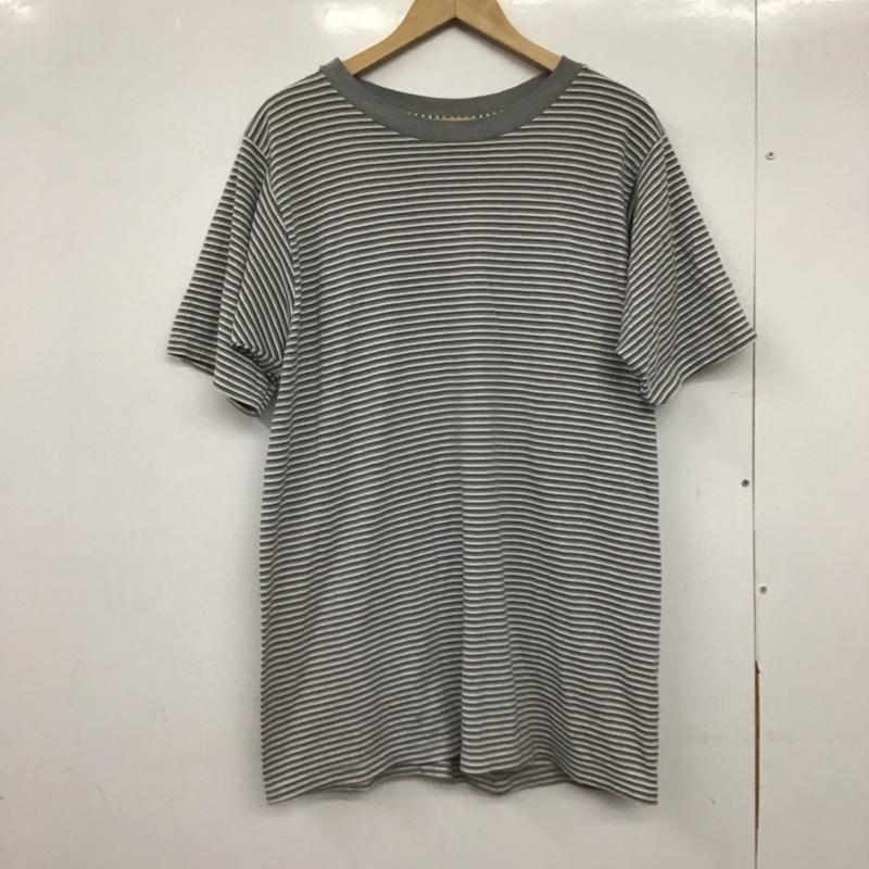 ピューリタン PURITAN Tシャツ 半袖 半袖カットソー プリントTシャツ クルーネックカットソー ボーダー柄 灰 / グレー /  メンズ USED 古着 中古 10148548
