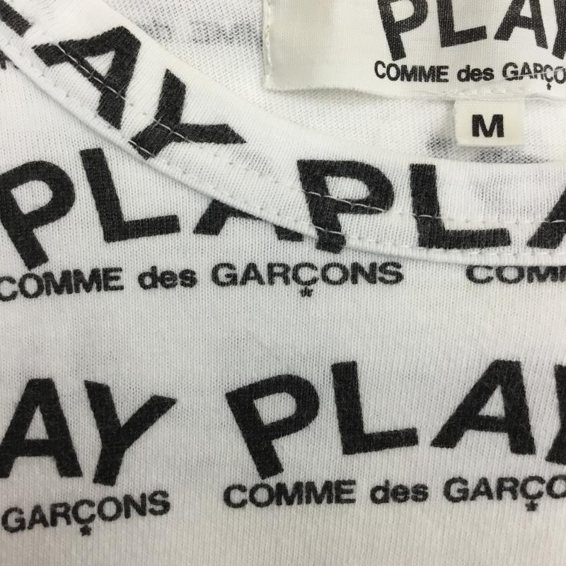プレイコムデギャルソン PLAY COMME des GARCONS Tシャツ 半袖 M 総柄 白 / ホワイト /  メンズ USED 古着 中古 10141209