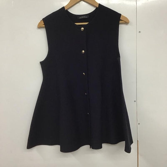 ユナイテッドアローズグリーンレーベルリラクシング UNITED ARROWS green label relaxing ニット、セーター 半袖 3518-119-0383 ソフト ペプラム ジレ ニット プルオーバー 無地 紺 / ネイビー /  レディース USED 古着 中古 10141246