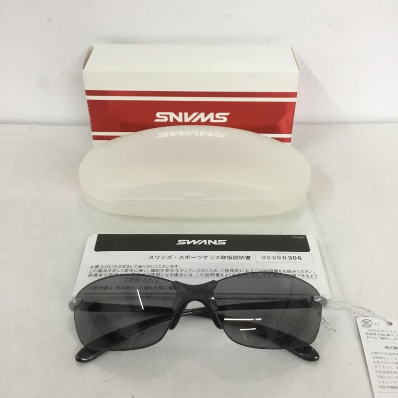 スワンズ Swans めがね・サングラス サングラス SALF-0051 偏光レンズモデル スポーツサンダル 箱有 ロゴ、文字 黒 / ブラック /  メンズ USED 古着 中古 10141073