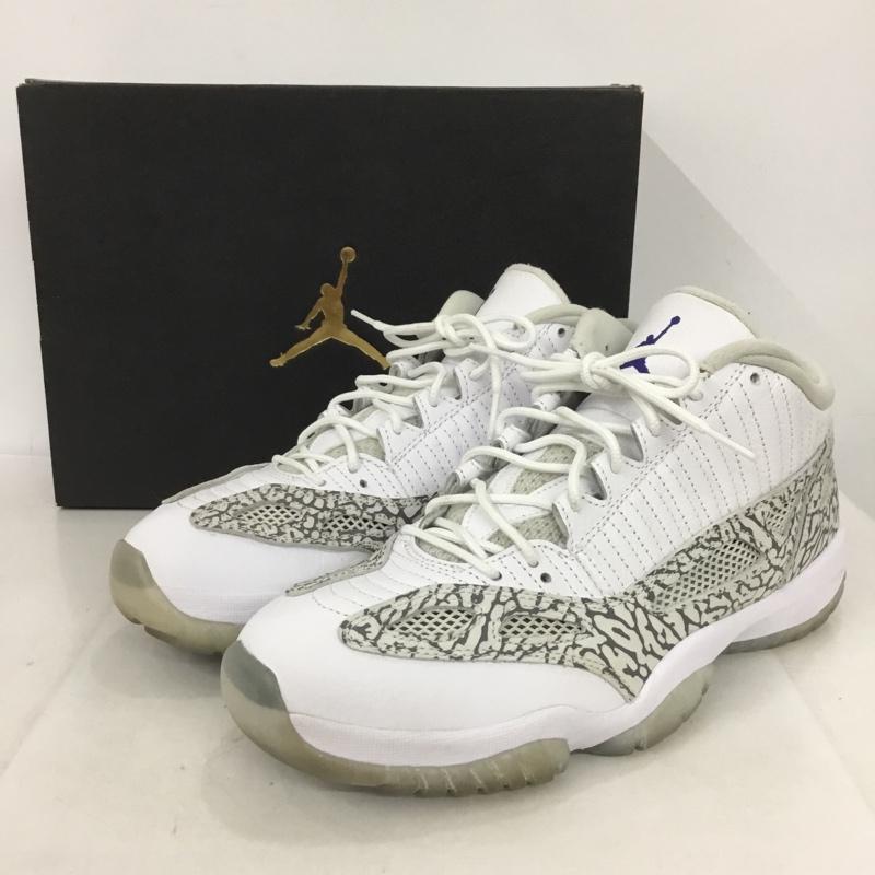 ナイキ NIKE スニーカー スニーカー 306008-102 AIR JORDAN 11 RETRO LOW 27cm 箱有 27.0cm ワンポイント 白 / ホワイト / X 灰 / グレー /  メンズ USED 古着 中古 10133609