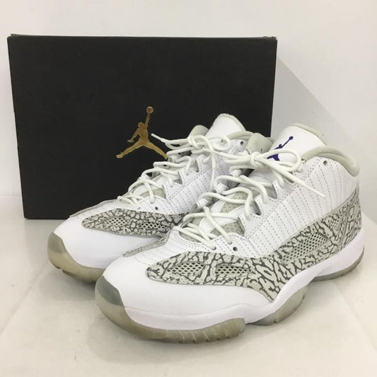 ナイキ NIKE スニーカー スニーカー 306008-102 AIR JORDAN 11 RETRO LOW 27cm 箱有 27.0cm ワンポイント 白 / ホワイト / X 灰 / グレー /  メンズ USED 古着 中古 10133609
