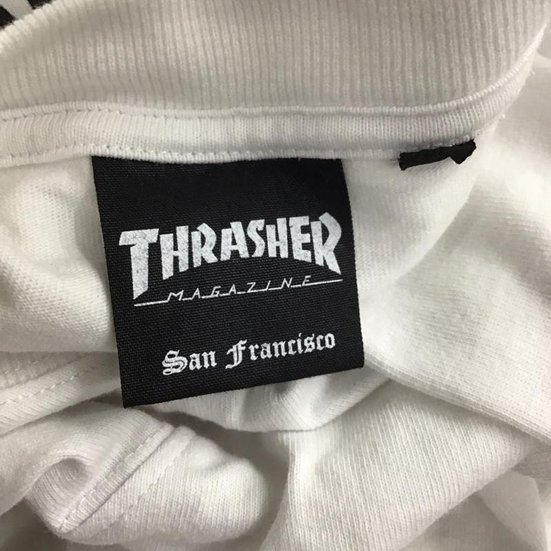 スラッシャー THRASHER Tシャツ 半袖 半袖カットソー プリントTシャツ クルーネックカットソー L プリント 白 / ホワイト /  メンズ USED 古着 中古 10124008