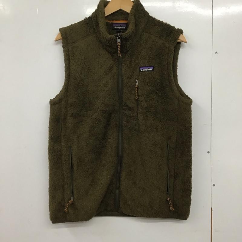 パタゴニア patagonia ベスト ベスト 25926fa18 18AWLosGustVEST ジップアップフリースベスト M ロゴ、文字 カーキ / カーキ /  メンズ USED 古着 中古 10145942