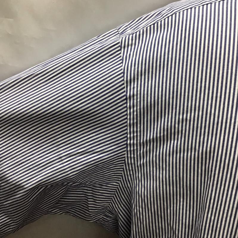 ラルフローレン RALPHLAUREN シャツ、ブラウス 長袖 長袖シャツ カラーシャツ ポケットシャツ 長袖カットソー ストライプシャツ ストライプ 白 / ホワイト / X 青 / ブルー /  メンズ USED 古着 中古 10118544