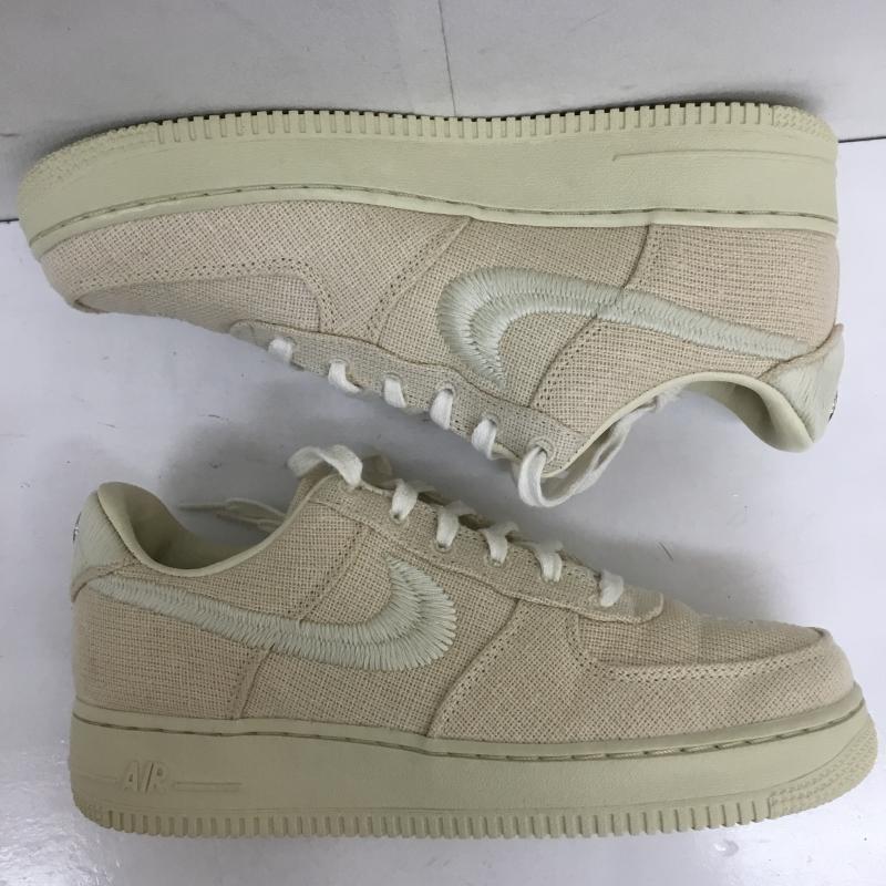 ナイキ NIKE スニーカー スニーカー CZ9084-200　Stussy × Nike Air Force 1 Low Fossil Stone　ステューシー 25.0cm ロゴ、文字 ベージュ / ベージュ /  メンズ USED 古着 中古 10129388