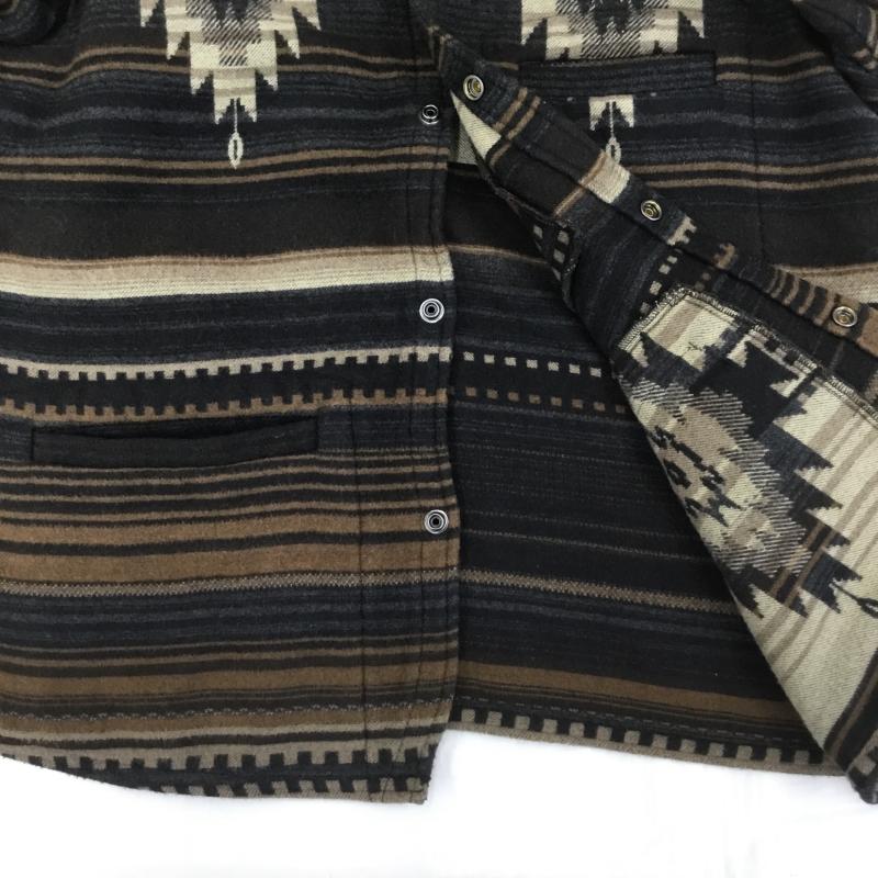 ダブルアールエル RRL ジャケット、上着 ジャケット、ブレザー ネイティブジャガード　オーバー　シャツジャケット M ネイティブ柄 茶 / ブラウン /  メンズ USED 古着 中古 10129315