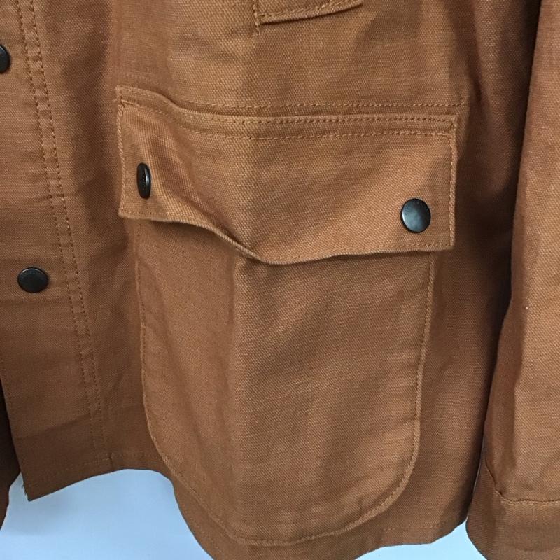 エディーバウアー Eddie Bauer ジャケット、上着 ジャンパー、ブルゾン 長袖ジャケット アウター 前ボタン カラージャケット L 無地 橙 / オレンジ /  メンズ USED 古着 中古 10147519