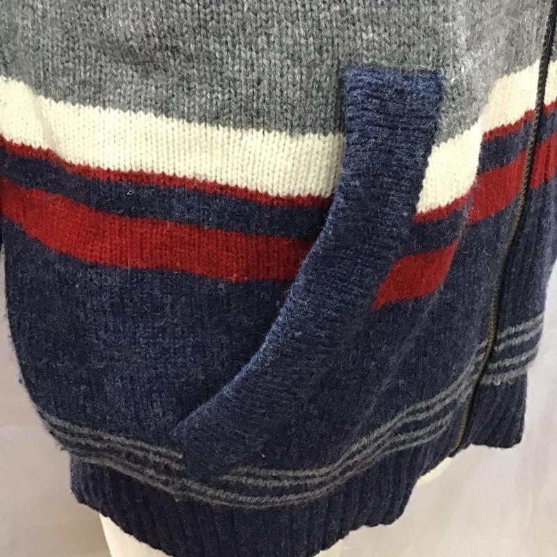 エディーバウアー Eddie Bauer パーカー 長袖 ジップアップパーカー 長袖パーカー フード付きボアパーカー M ボーダー柄 マルチカラー / マルチカラー /  メンズ USED 古着 中古 10113242