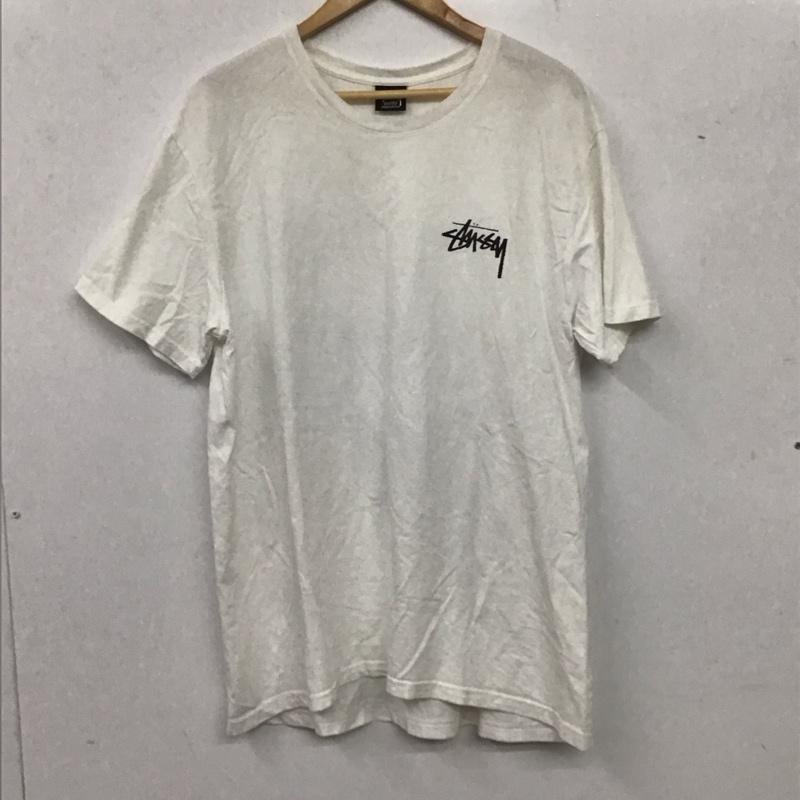 ステューシー STUSSY Tシャツ 半袖 半袖カットソー プリントTシャツ クルーネックカットソー XL ロゴ、文字 白 / ホワイト /  メンズ USED 古着 中古 10136248