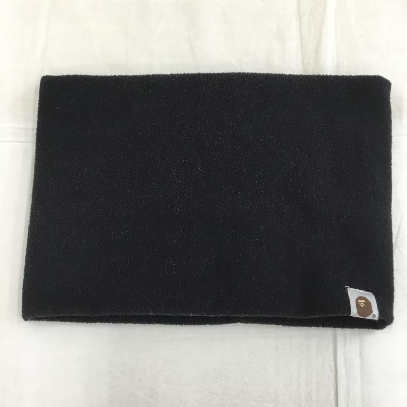 アベイシングエイプ A BATHING APE マフラー マフラー ネックウォーマー 無地 黒 / ブラック /  メンズ USED 古着 中古 10136545