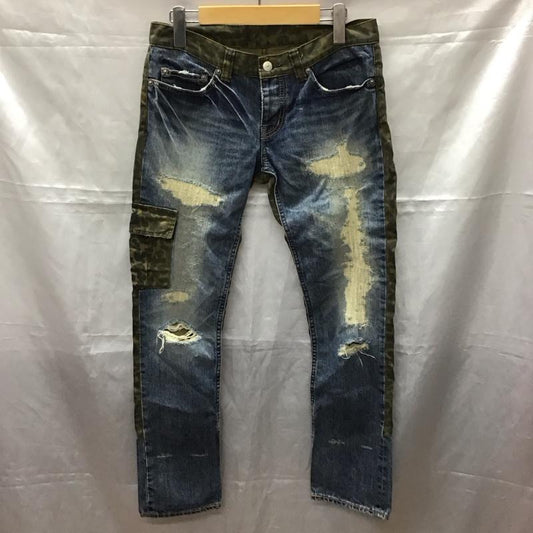 ヒステリックグラマー HYSTERIC GLAMOUR パンツ デニム、ジーンズ 2AP-5184 スカル レオパード M ダメージ加工 マルチカラー / マルチカラー /  レディース USED 古着 中古 10112469