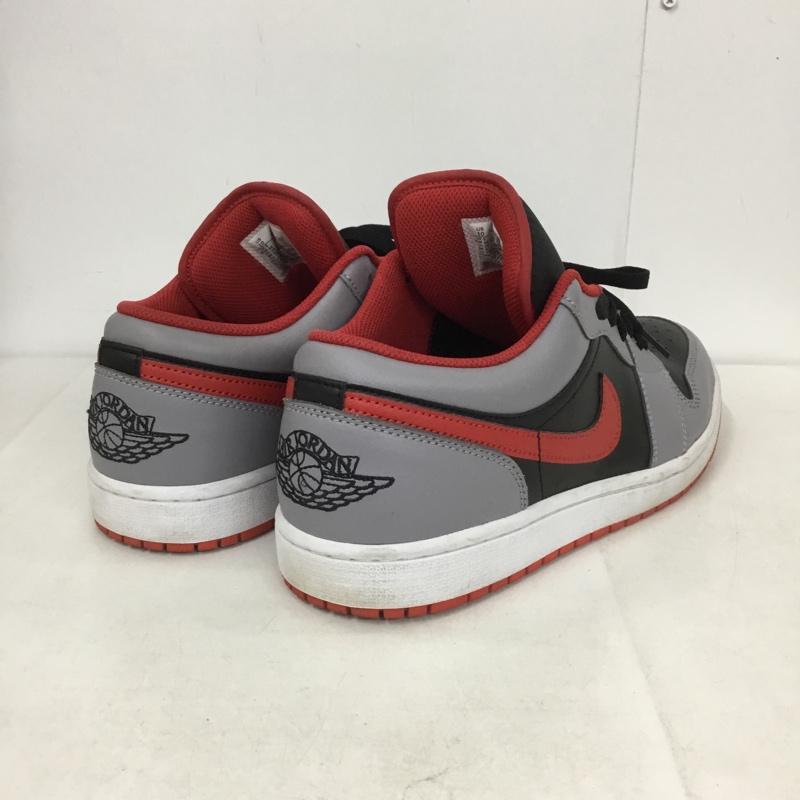ナイキ NIKE スニーカー スニーカー 553558-060 AIR JORDAN 1 LOW 28cm 箱有 28.0cm ロゴ、文字 黒 / ブラック / X 灰 / グレー / X 赤 / レッド /  メンズ USED 古着 中古 10139934