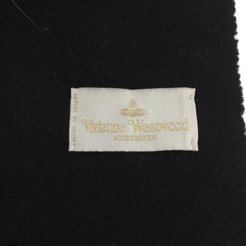 ヴィヴィアンウエストウッド Vivienne Westwood マフラー マフラー オーブ 刺繍 ロゴ、文字 黒 / ブラック /  メンズ USED 古着 中古 10143985