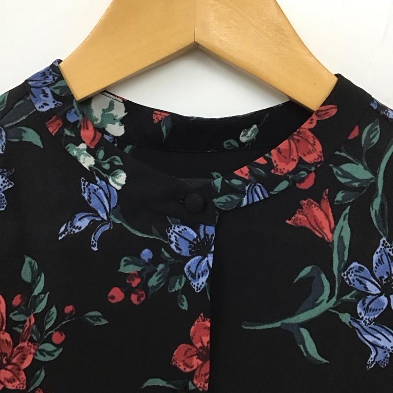 ジーナシス JEANASIS ワンピース ロングスカート JS070938MT バンドカラー 長袖 FREE 花柄 マルチカラー / マルチカラー /  レディース USED 古着 中古 10130436