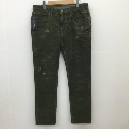 ポロラルフローレン POLO RALPH LAUREN ボトムス ボトムス コーデュロイパンツ 31インチ 刺繍 緑 / グリーン /  メンズ USED 古着 中古 10107619