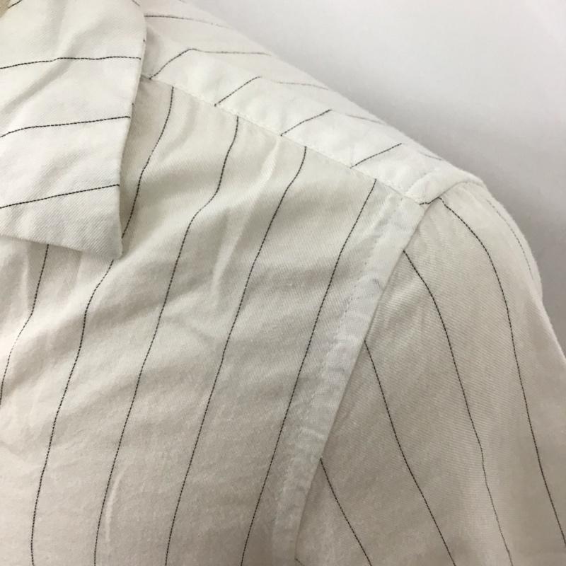 サタデーズサーフニューヨークシティー SATURDAYS SURF NYC シャツ、ブラウス 半袖 BBG-5715-B オープンカラーシャツ 開襟 XS ストライプ 白 / ホワイト / X 黒 / ブラック /  メンズ USED 古着 中古 10113087