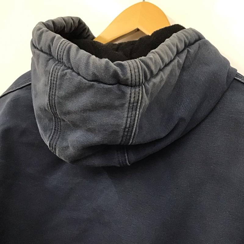 カーハート Carhartt ジャケット、上着 ジャンパー、ブルゾン ジップアップジャケットパーカー アウター 古着 00s L ロゴ、文字 インディゴ / インディゴ /  メンズ USED 古着 中古 10142442