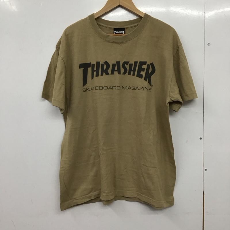 スラッシャー THRASHER Tシャツ 半袖 半袖カットソー プリントTシャツ クルーネックカットソー L ロゴ、文字 ベージュ / ベージュ /  メンズ USED 古着 中古 10150119