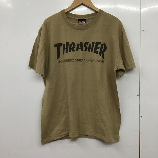 スラッシャー THRASHER Tシャツ 半袖 半袖カットソー プリントTシャツ クルーネックカットソー L ロゴ、文字 ベージュ / ベージュ /  メンズ USED 古着 中古 10150119