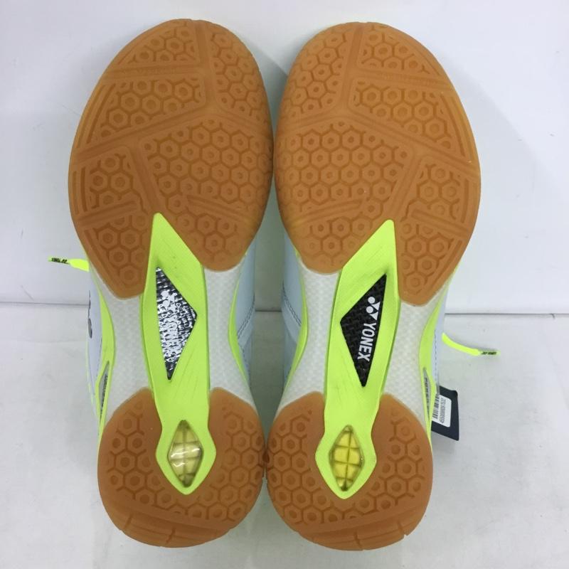 ヨネックス YONEX スニーカー スニーカー SHB66Z パワークッション 66Z バドミントンシューズ 24.5cm 箱有 スリム 24.5cm ロゴ、文字 灰 / グレー / X 黄 / イエロー /  レディース USED 古着 中古 10150022