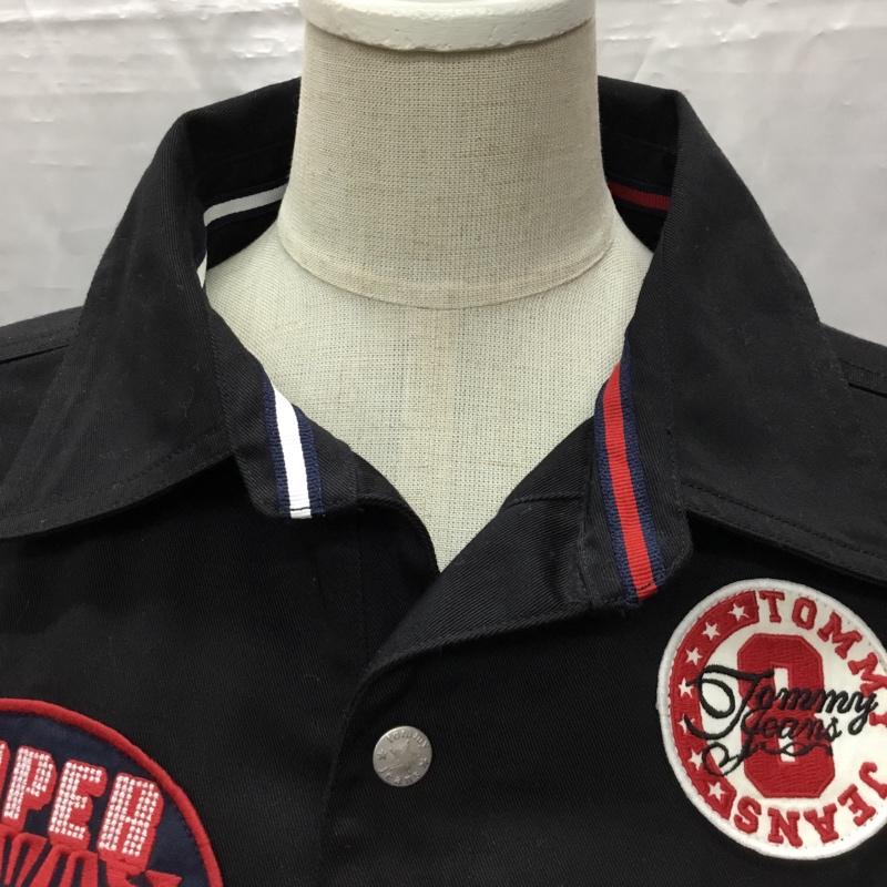 トミー ジーンズ TOMMY JEANS ワンピース ひざ丈スカート S 無地 黒 / ブラック /  レディース USED 古着 中古 10107372