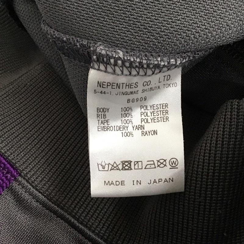 ニードルス Needles ジャケット、上着 ジャケット、ブレザー ジップアップジャケット ジャージ アウター スタンドカラー L ロゴ、文字 灰 / グレー /  メンズ USED 古着 中古 10142917