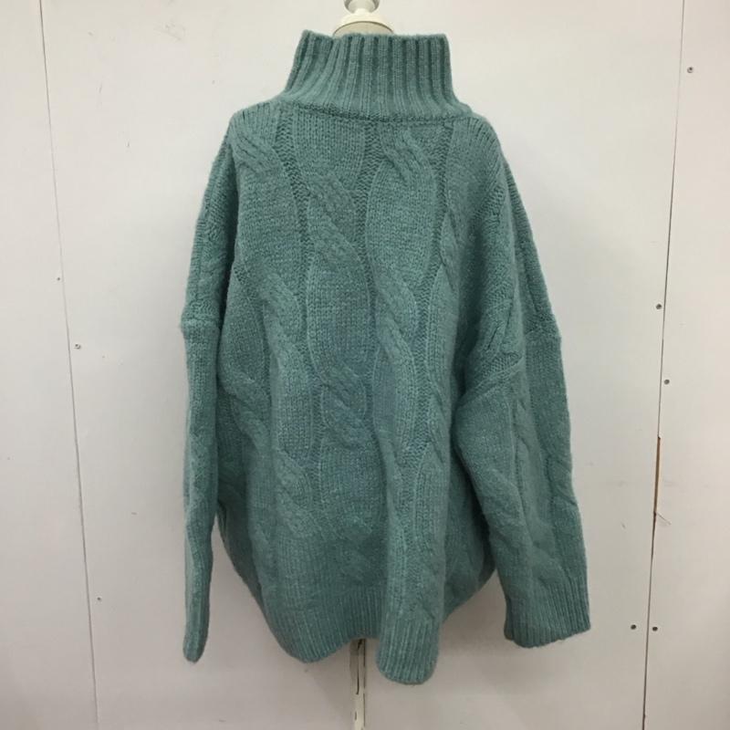 セレクトモカ select MOCA ニット、セーター 長袖 長袖ニットカットソー ニット セーター タートルネックニット FREE 無地 水色 / ライトブルー /  レディース USED 古着 中古 10124226