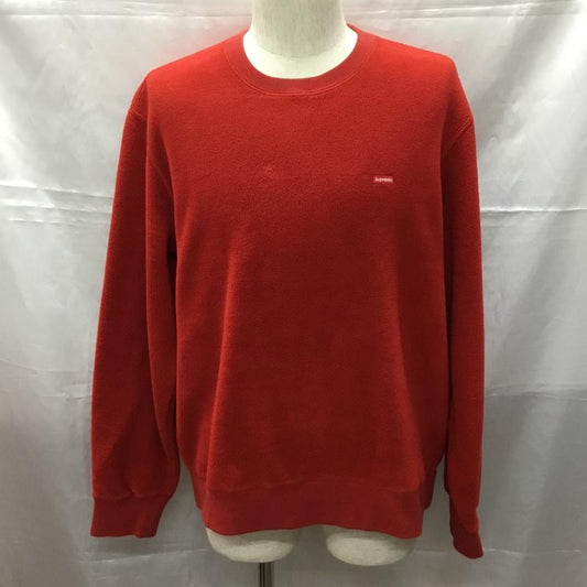 シュプリーム Supreme トレーナー 長袖 2018FW PolartecSmallBoxCrewneck 長袖フリースカットソー スウェット M ロゴ、文字 赤 / レッド /  メンズ USED 古着 中古 10108251