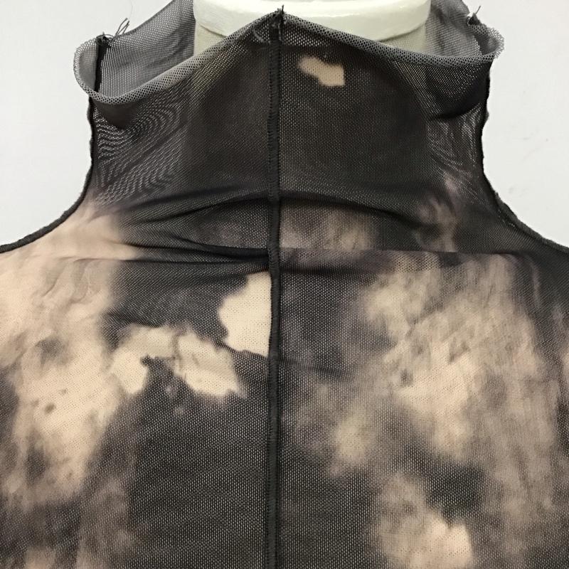 ザラ ZARA ワンピース ロングスカート 長袖 シアー マーブル S 総柄 黒 / ブラック / X ベージュ / ベージュ /  レディース USED 古着 中古 10116671