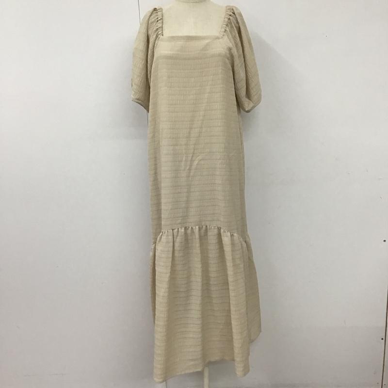 アルシーヴ archives ワンピース ロングスカート AR213011 71 スクエアネック 半袖 M  ベージュ / ベージュ /  レディース USED 古着 中古 10111550
